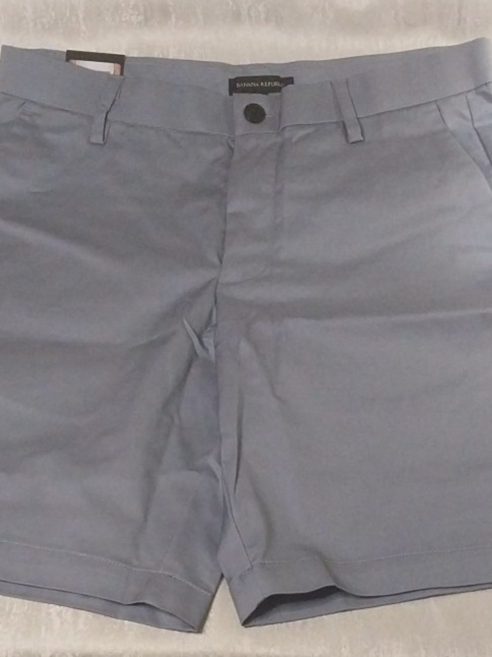 Banana Republic Men's Steel Blue Flat-Front Shorts Waist 32